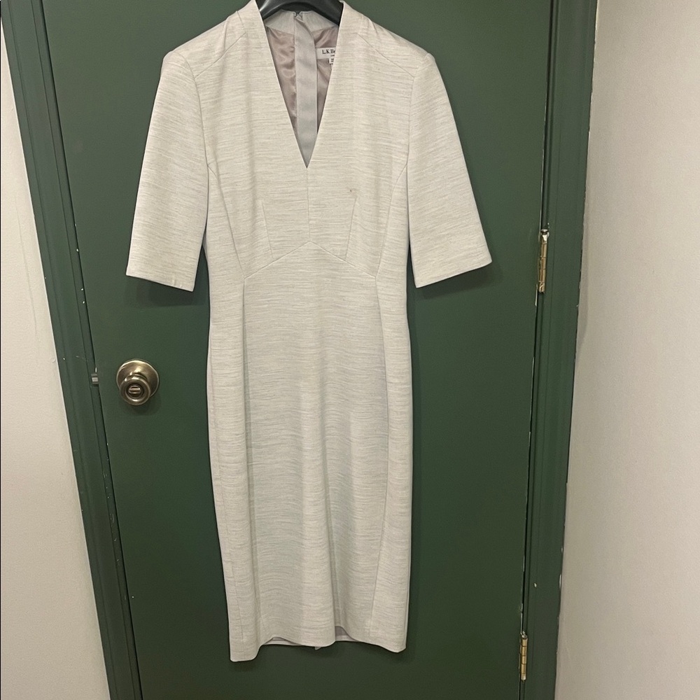 LK Bennett Cream Midi Dress